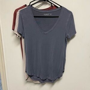3-pack A&F Soft & Sexy Drapey Tees